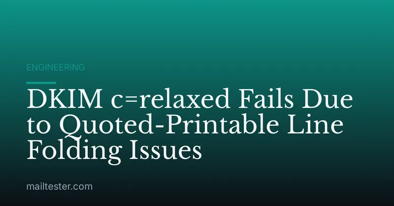 DKIM c=relaxed Fails Due to Quoted-Printable Line Folding Issues