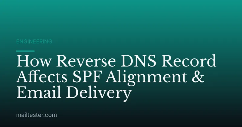 How Reverse DNS Record Affects SPF Alignment & Email Delivery