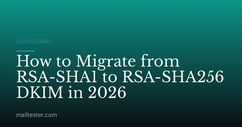 How to Migrate from RSA-SHA1 to RSA-SHA256 DKIM in 2026