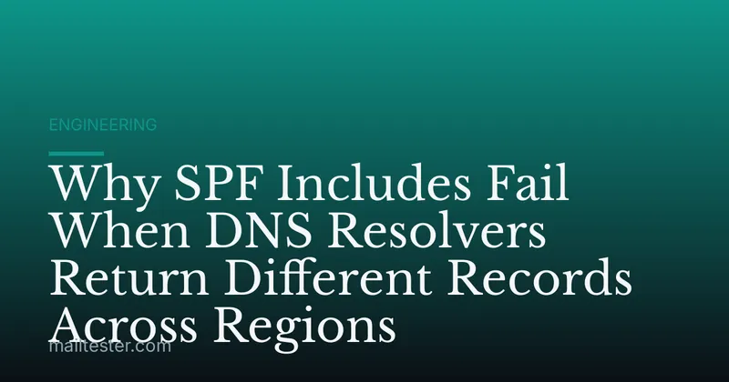 Why SPF Includes Fail When DNS Resolvers Return Different Records Across Regions