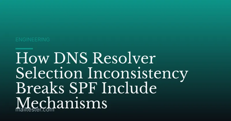 How DNS Resolver Selection Inconsistency Breaks SPF Include Mechanisms