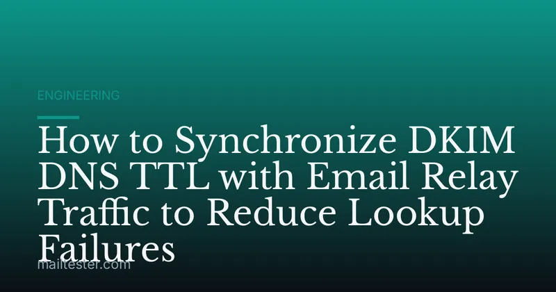 How to Synchronize DKIM DNS TTL with Email Relay Traffic to Reduce Lookup Failures