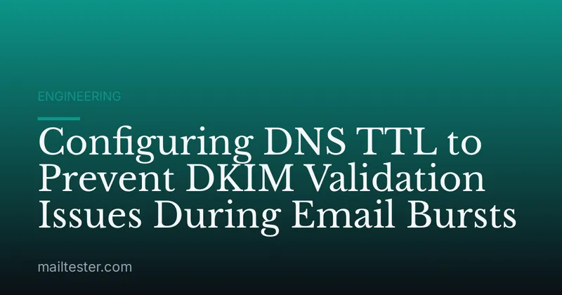 Configuring DNS TTL to Prevent DKIM Validation Issues During Email Bursts