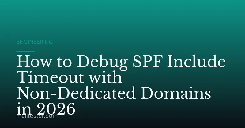 How to Debug SPF Include Timeout with Non-Dedicated Domains in 2026