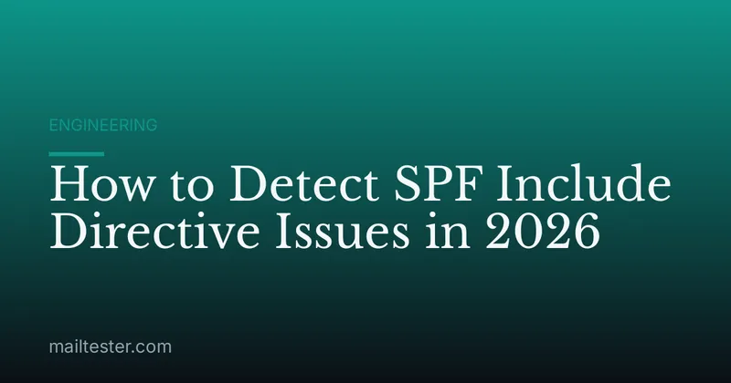 How to Detect SPF Include Directive Issues in 2026