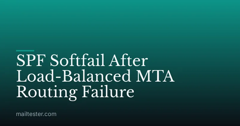 SPF Softfail After Load-Balanced MTA Routing Failure