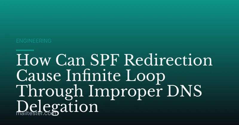 How Can SPF Redirection Cause Infinite Loop Through Improper DNS Delegation