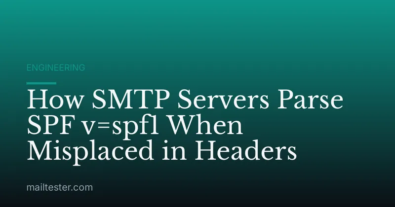 How SMTP Servers Parse SPF v=spf1 When Misplaced in Headers