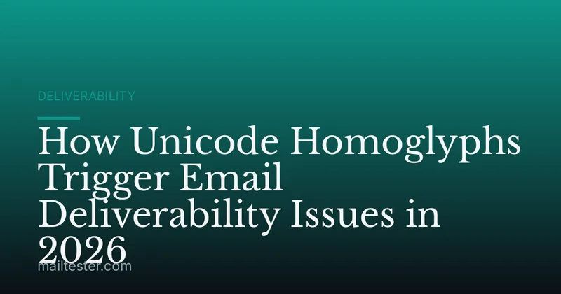 How Unicode Homoglyphs Trigger Email Deliverability Issues in 2026