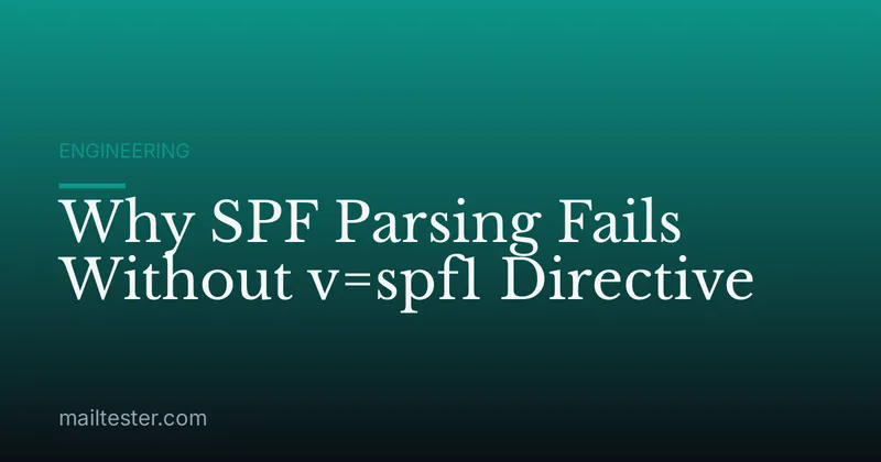 Why SPF Parsing Fails Without v=spf1 Directive
