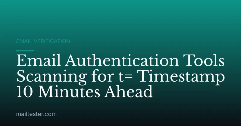 Email Authentication Tools Scanning for t= Timestamp 10 Minutes Ahead