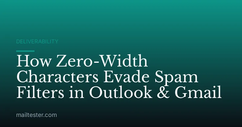 How Zero-Width Characters Evade Spam Filters in Outlook & Gmail