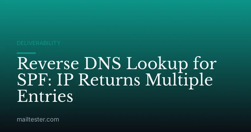 Reverse DNS Lookup for SPF: IP Returns Multiple Entries