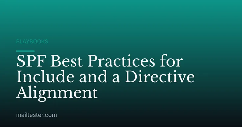 SPF Best Practices for Include and a Directive Alignment