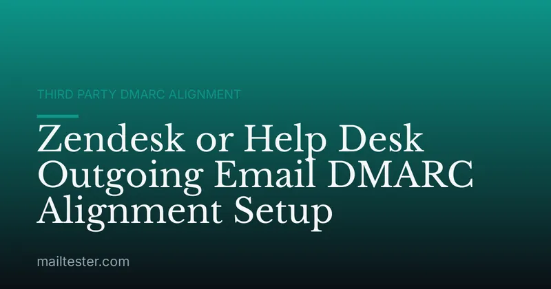 Zendesk or Help Desk Outgoing Email DMARC Alignment Setup