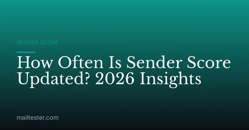 How Often Is Sender Score Updated? 2026 Insights