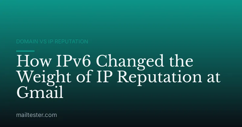 How IPv6 Changed the Weight of IP Reputation at Gmail