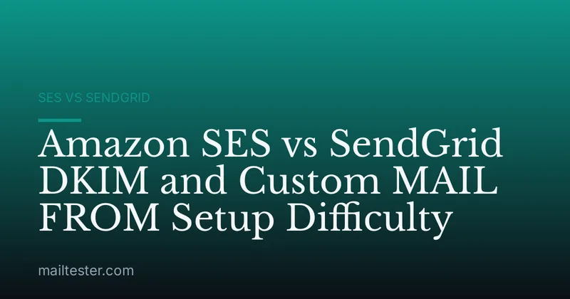Amazon SES vs SendGrid DKIM and Custom MAIL FROM Setup Difficulty
