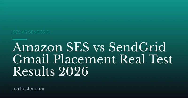 Amazon SES vs SendGrid Gmail Placement Real Test Results 2026