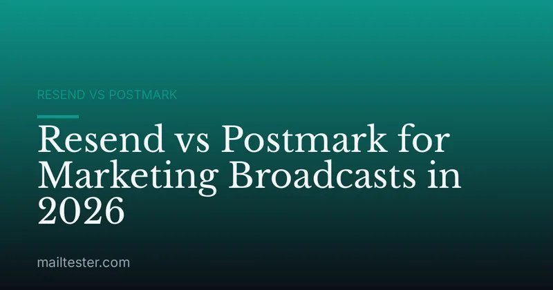 Resend vs Postmark for Marketing Broadcasts in 2026