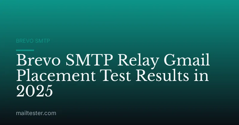 Brevo SMTP Relay Gmail Placement Test Results in 2025