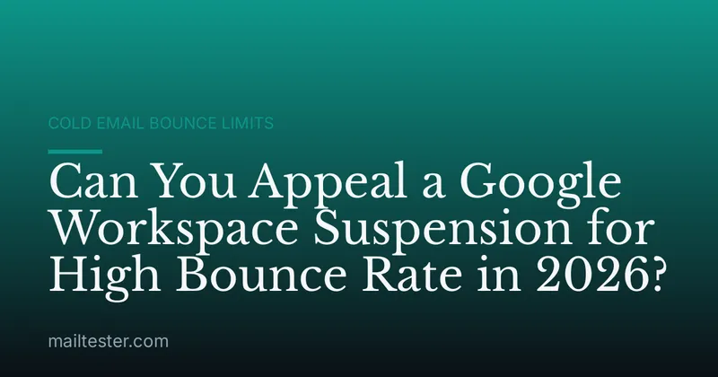 Can You Appeal a Google Workspace Suspension for High Bounce Rate in 2026?