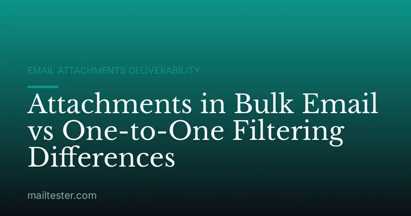 Attachments in Bulk Email vs One-to-One Filtering Differences