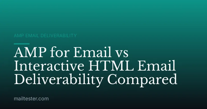AMP for Email vs Interactive HTML Email Deliverability Compared