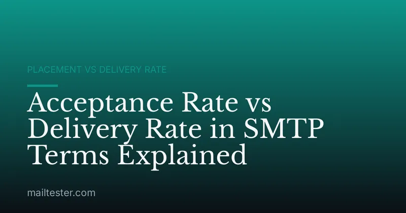 Acceptance Rate vs Delivery Rate in SMTP Terms Explained