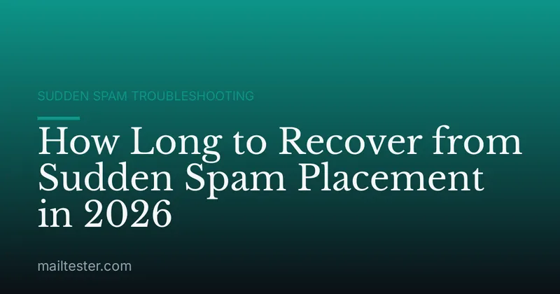 How Long to Recover from Sudden Spam Placement in 2026