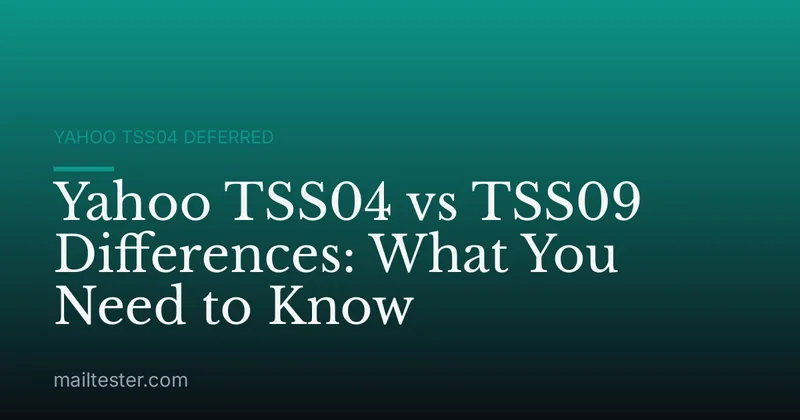 Yahoo TSS04 vs TSS09 Differences: What You Need to Know