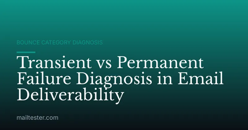 Transient vs Permanent Failure Diagnosis in Email Deliverability