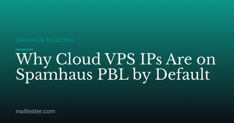 Why Cloud VPS IPs Are on Spamhaus PBL by Default