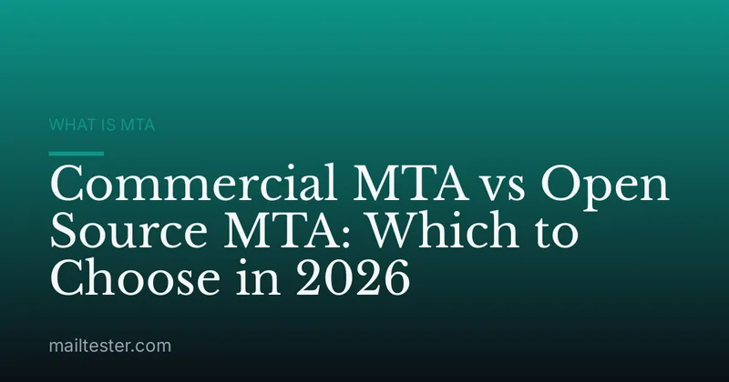Commercial MTA vs Open Source MTA: Which to Choose in 2026