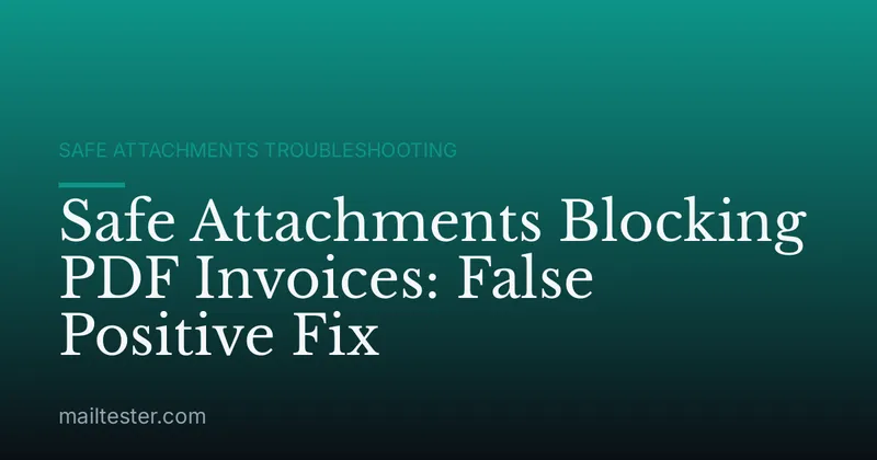 Safe Attachments Blocking PDF Invoices: False Positive Fix