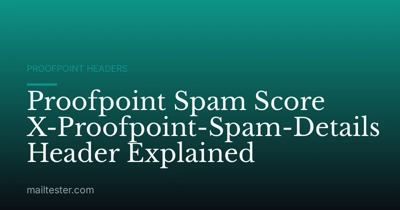 Proofpoint Spam Score X-Proofpoint-Spam-Details Header Explained