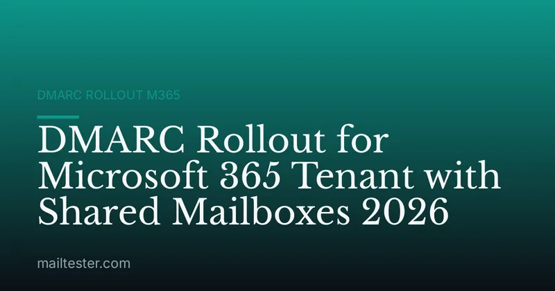 DMARC Rollout for Microsoft 365 Tenant with Shared Mailboxes 2026