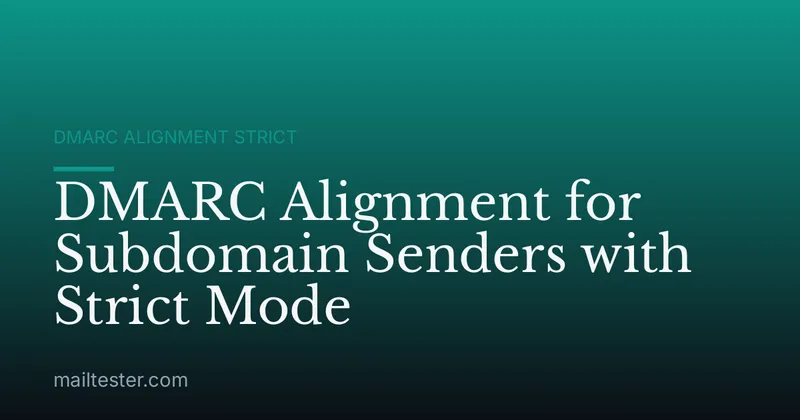 DMARC Alignment for Subdomain Senders with Strict Mode