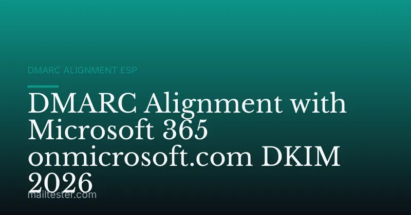 DMARC Alignment with Microsoft 365 onmicrosoft.com DKIM 2026