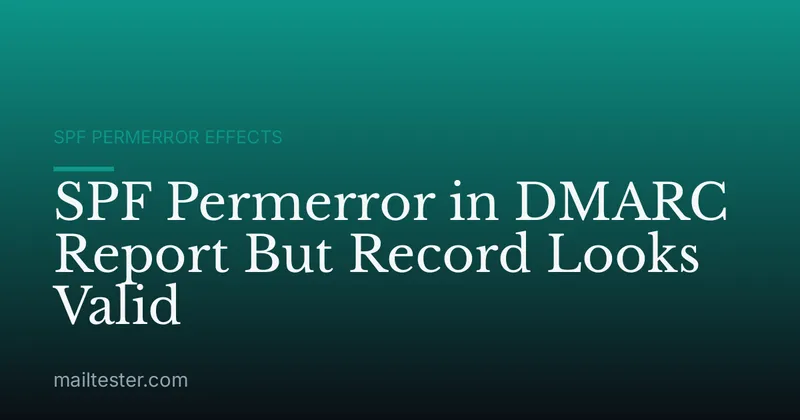 SPF Permerror in DMARC Report But Record Looks Valid