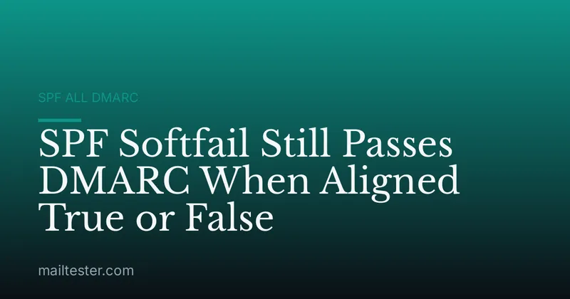 SPF Softfail Still Passes DMARC When Aligned True or False