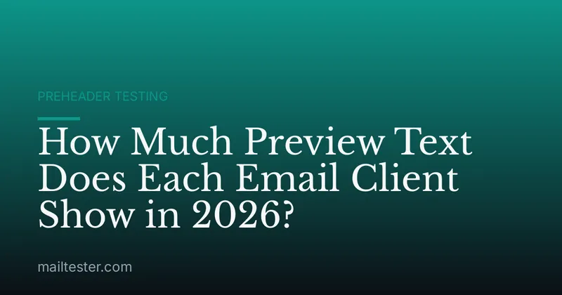 How Much Preview Text Does Each Email Client Show in 2026?