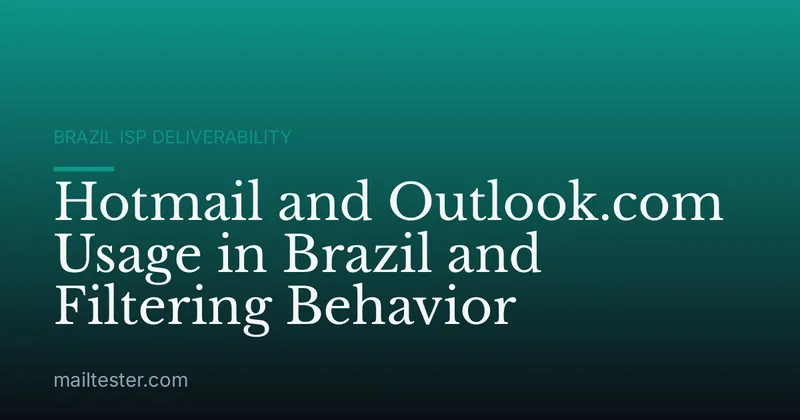 Hotmail and Outlook.com Usage in Brazil and Filtering Behavior