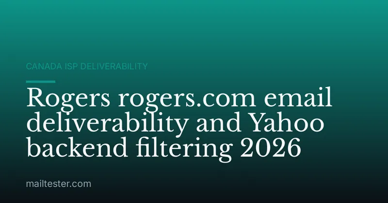 Rogers rogers.com email deliverability and Yahoo backend filtering 2026