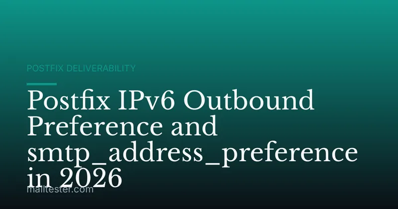 Postfix IPv6 Outbound Preference and smtp_address_preference in 2026
