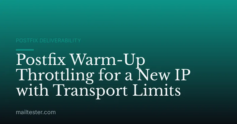 Postfix Warm-Up Throttling for a New IP with Transport Limits