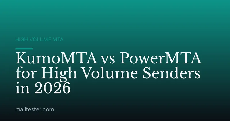 KumoMTA vs PowerMTA for High Volume Senders in 2026